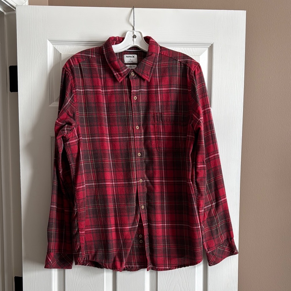 Men's Red Plaid Flannel Shirt